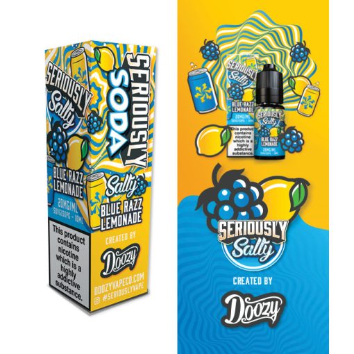 Doozy Vape Co Seriously Salty Blue Razz Lemonade 10ml 10mg/ml nikotinsó