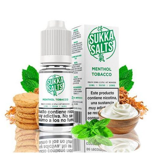 Sukka Salts Menthol Tobacco 10ml 20mg/ml nicsalt
