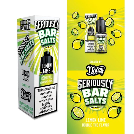 Doozy Vape Co Seriously Bar Salts Lemon Lime 10ml 20mg/ml nikotinsó