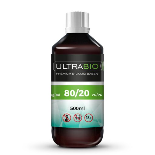 Ultrabio 20PG/80VG 500ml nicotinefree base