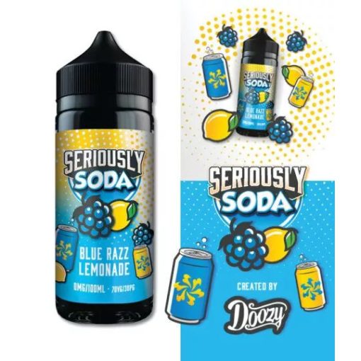 Doozy Vape Co Seriously Soda Blue Razz Lemonade 100ml shortfill