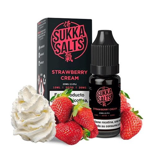 Sukka Salts Strawberry Cream 10ml 20mg/ml nikotinsó