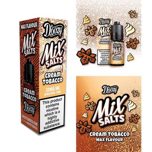 Doozy Vape Co Mix Salts Cream Tobacco 10ml 10mg/ml nikotinsó