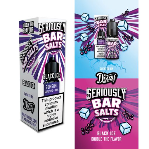 Doozy Vape Co Seriously Bar Salts Black Ice 10ml 10mg/ml nikotinsó