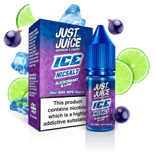 Just Juice Blackcurrant & Lime Ice 10ml 11mg/ml nicsalt
