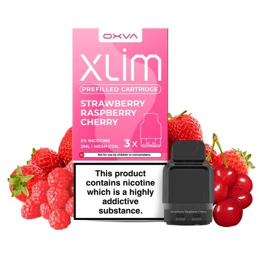 OXVA Strawberry Raspberry Cherry prefilled pod cartridge 3pcs