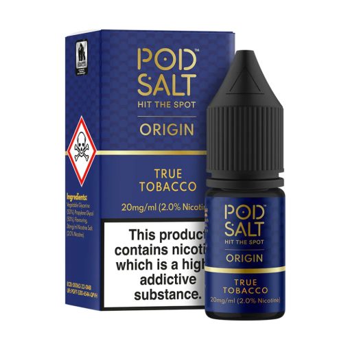 Pod Salt Origin True Tobacco 10ml 20mg/ml nikotinsó